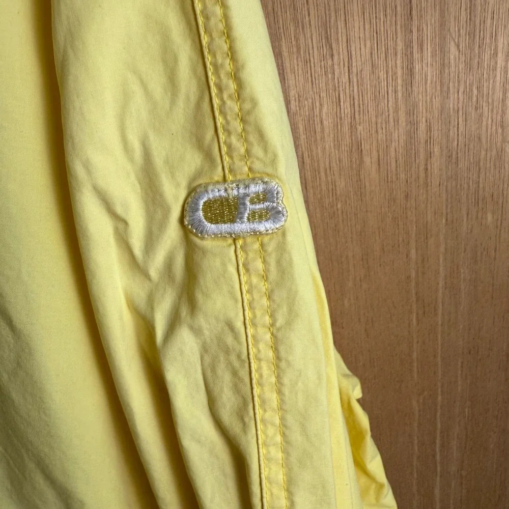 Vintage 1986 CB Sports Yellow Cotton Anorak Windbreaker Pullover Hooded Jacket L